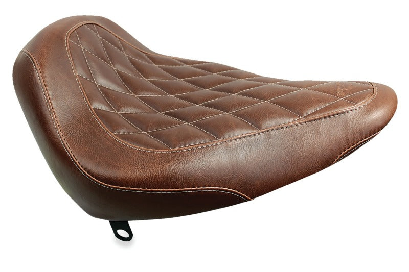 Mustang 84-06 Harley Standard Rear Tire Wide Tripper Solo Seat Diamond Stitch- Distressed Brown