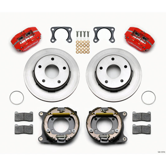 Wilwood Dynapro Lug Mount P/S Park Brake Kit Red Big Ford 2.00in Off Bronco 5 x 5.50 Wilwood Big Brake Kits