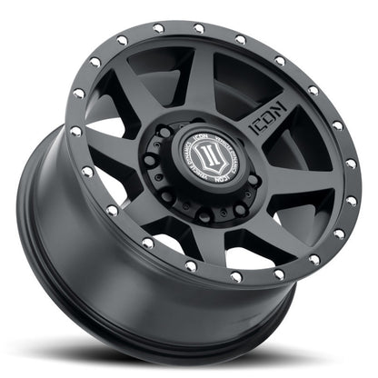 ICON Rebound 17x8.5 8x6.5 13mm Offset 5.25in BS 121.4mm Bore Satin Black Wheel