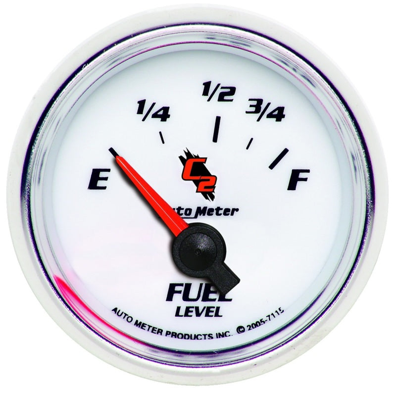 AutoMeter Gauge Fuel Level 2-1/16in. 73 Ohm(e) to 10 Ohm(f) Elec C2 AutoMeter Gauges