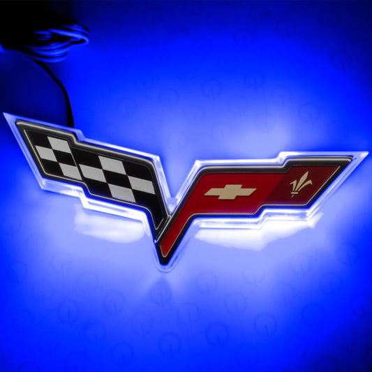 Oracle Chevrolet Corvette C6 Illuminated Emblem - Blue
