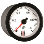Autometer Stack 52mm 0-1 Bar M10 Male Pro Stepper Motor Fuel Pressure Gauge - White AutoMeter Gauges