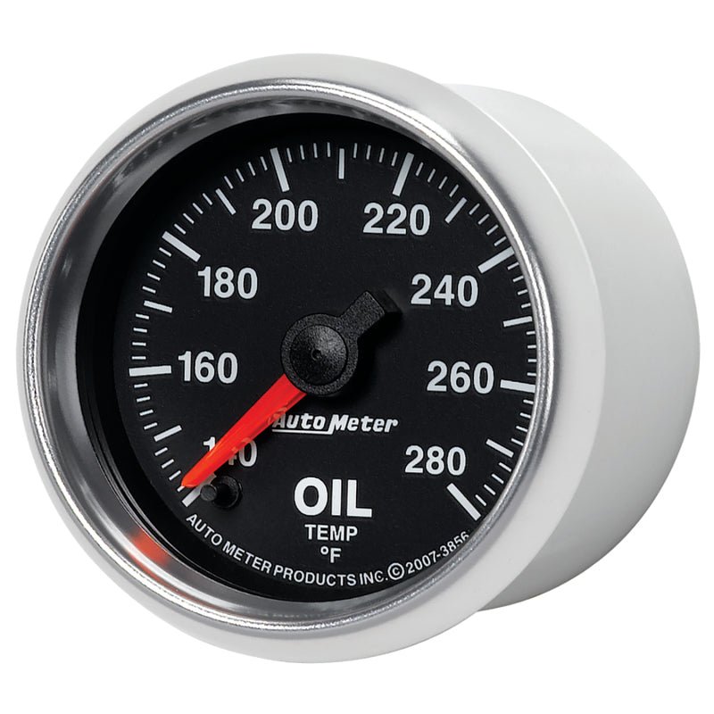 Autometer GS Series 2-1/16in Oil Temperature Gauge 140-280 Degrees Electric Full Sweep AutoMeter Gauges