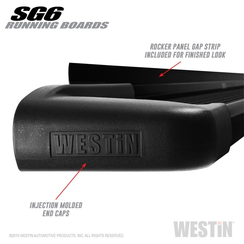 Westin SG6 Black Aluminum Running Boards 85.50 in