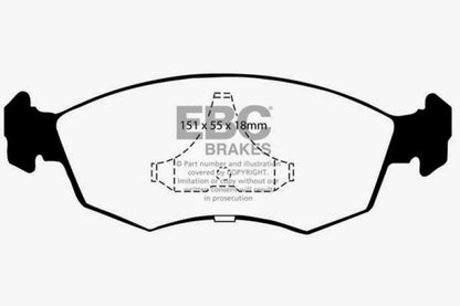 EBC 85-89 Mercury Merkur Scorpio 2.9 Greenstuff Front Brake Pads