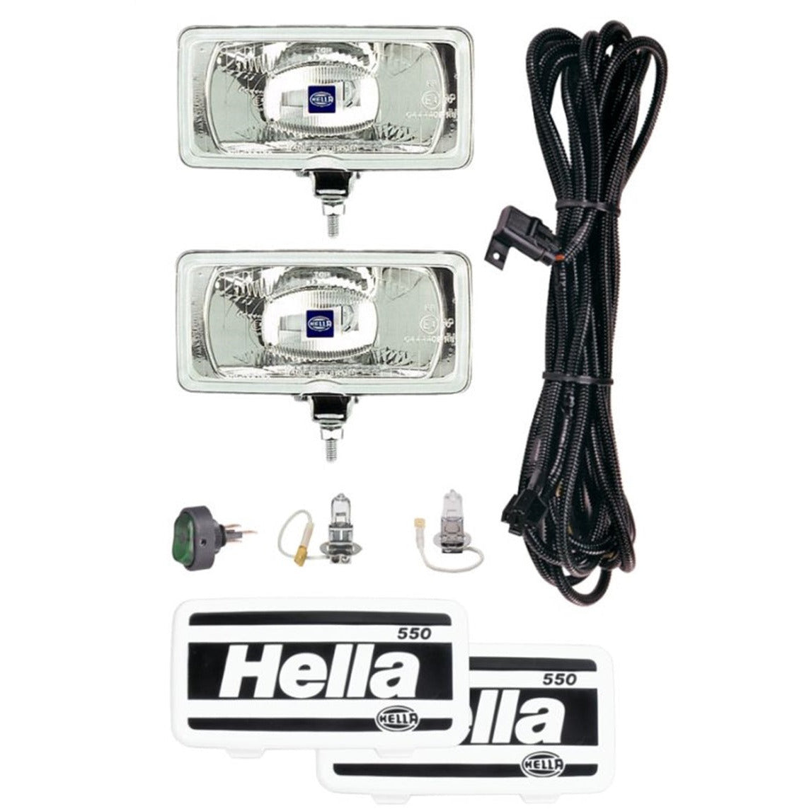 Hella 550 Series 12V/55W Halogen Driving Lamp Kit Hella Driving Lights