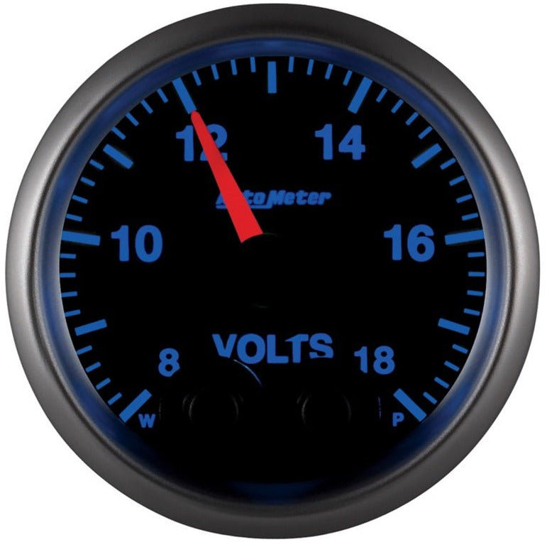 Autometer Elite 52.4mm Peak & Warn w/ Electronic Control 8-18 Volt Voltmeter AutoMeter Gauges