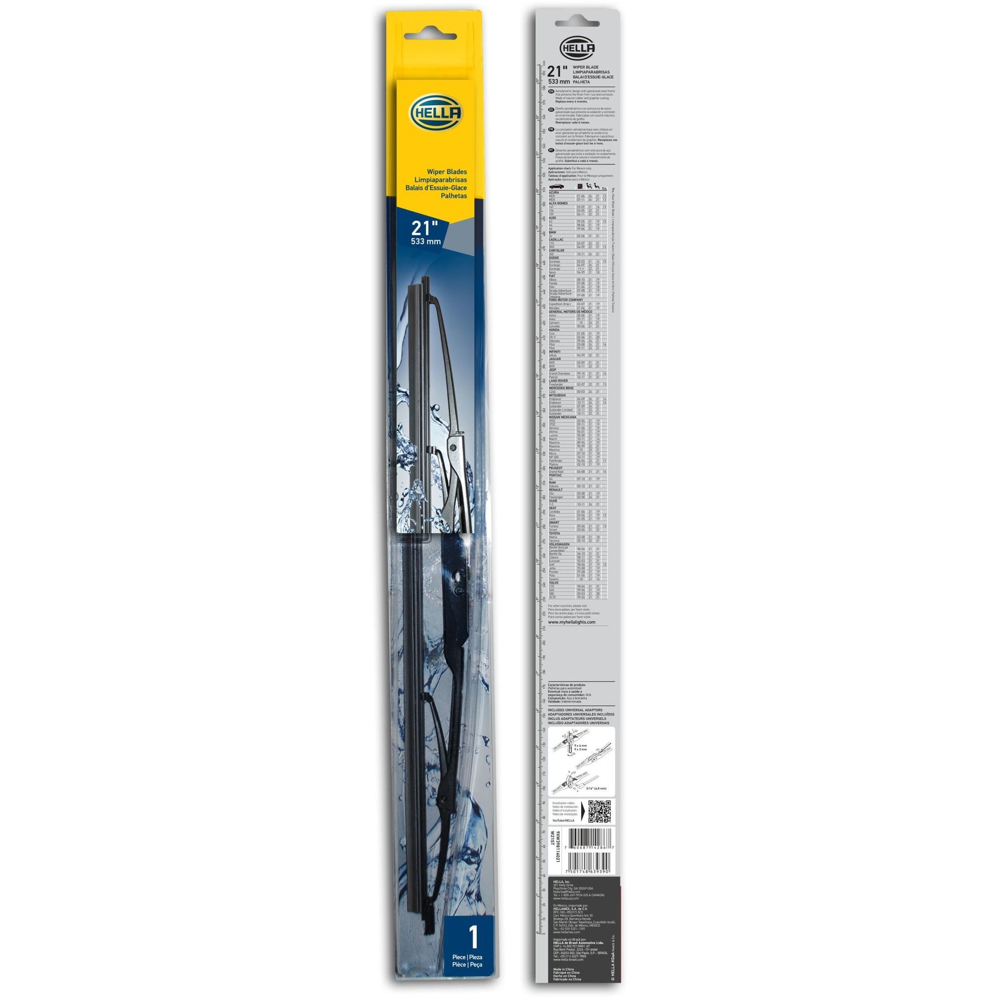 Hella Standard Wiper Blade 21in - Single Hella Exterior Trim