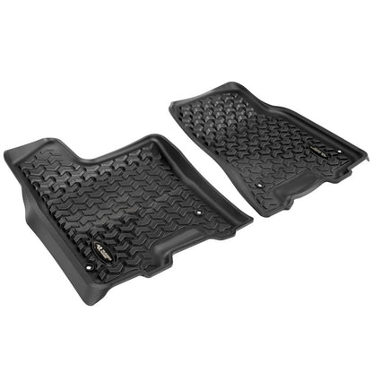 Rugged Ridge Floor Liner Set Front Pair Black 19 RAM 1500 Rugged Ridge Floor Mats - Rubber