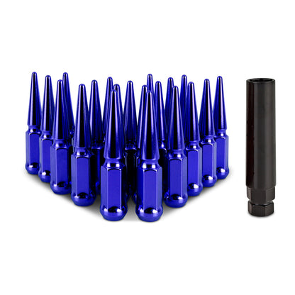 Mishimoto Steel Spiked Lug Nuts M12x1.5 20pc Set - Blue