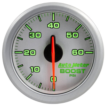 Autometer Airdrive 2-1/6in Boost Gauge 0-60 PSI - Silver AutoMeter Gauges