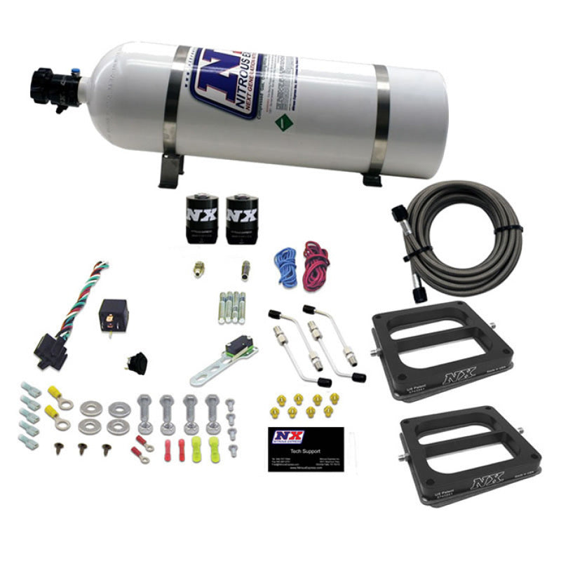 Nitrous Express Dual/Dominator/Gasoline Nitrous Kit (50-300HP) w/15lb Bottle Nitrous Express Nitrous Systems