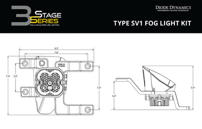 Diode Dynamics SS3 Sport Type SV1 Kit ABL - Yellow SAE Fog