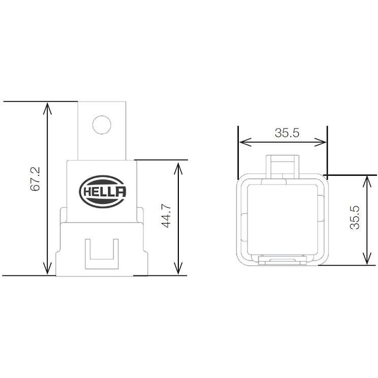 Hella Relay 24V 10/20A Spdt Res Wthr Bkt Hella Light Accessories and Wiring