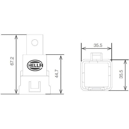 Hella Relay 24V 10/20A Spdt Res Wthr Bkt Hella Light Accessories and Wiring