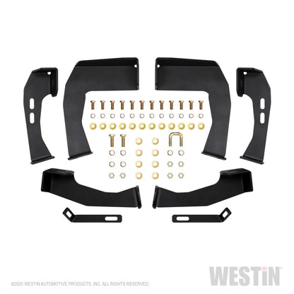 Westin 04-13 Chevy Silverado 1500 Crew Cab HDX Stainless Drop Nerf Step Bars - Textured Black