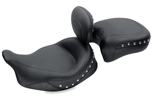 Mustang 08-21 Harley Electra Glide Std,Rd Glide,Rd King,Str Glide Touring Solo Seat w/Studs -Black