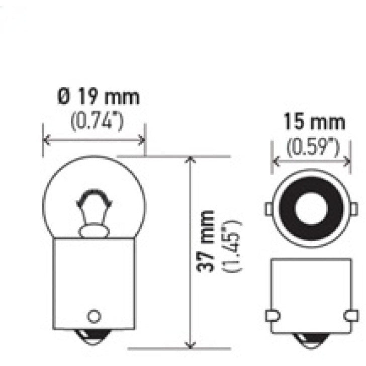 Hella Bulb 5637 24V 10W BA15s B6 Hella Bulbs