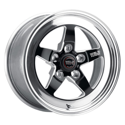 Weld S71 15x16.33 / 5x4.75 BP / 6.5in. BS Black Wheel (Medium Pad) - Non-Beadlock