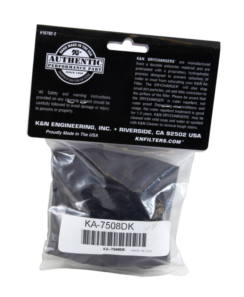 K&N Air Filter Wrap Drycharger KA-7508 Black