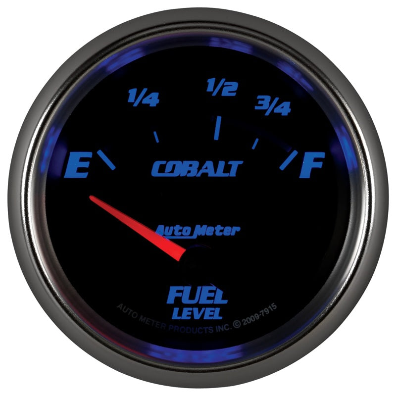 AutoMeter Gauge Fuel Level 2-5/8in. 73 Ohm(e) to 10 Ohm(f) Elec Cobalt AutoMeter Gauges