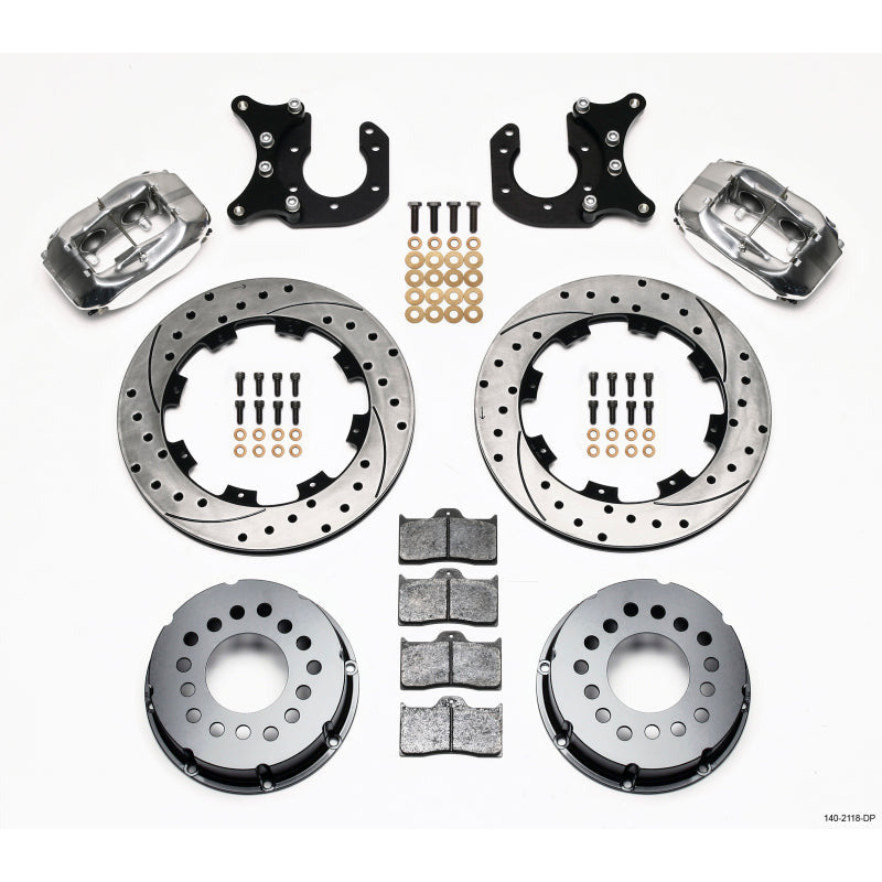 Wilwood Forged Dynalite P/S Rear Kit Drilled Polished New Big Ford 2.50in Offset Wilwood Big Brake Kits