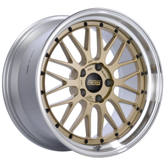 BBS LM 18x11 5x130 ET56 CB 71.6 Gold Center / Diamond Cut Lip Wheel