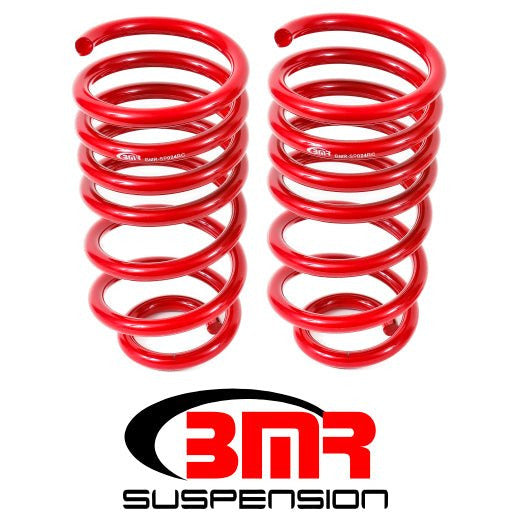 BMR 10-15 5th Gen Camaro V8 Rear Lowering Springs - Red BMR Suspension Lowering Springs