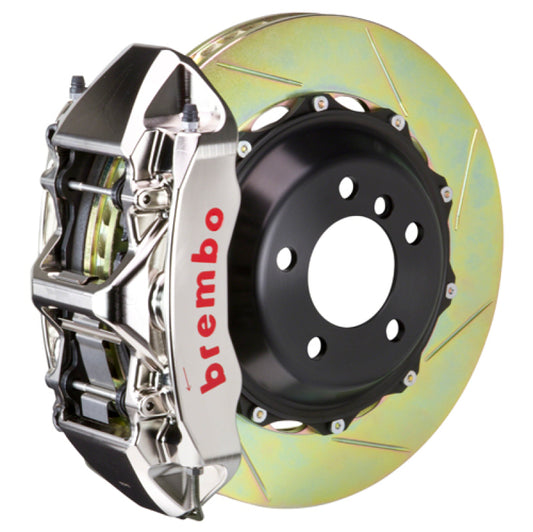 Brembo 06-12 325i Excl xDrive Fr GTR BBK 6Pis Billet 355x32 2pc Rotor Slotted Type1-Nickel