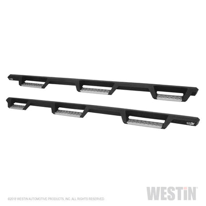 Westin/HDX 07-18 Chevrolet Silverado 1500 Crew (5.5ft) (Excl Classic) Drop WTW Nerf Step Bars - Blk