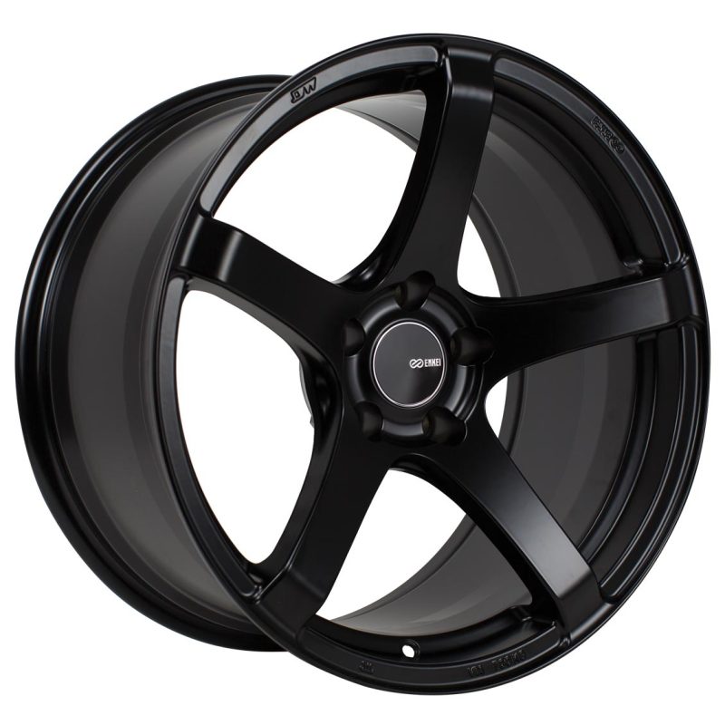 Enkei Kojin 17x8 45mm Offset 5x112 Bolt Pattern 72.6mm Bore Dia Matte Black Wheel Enkei Wheels - Cast