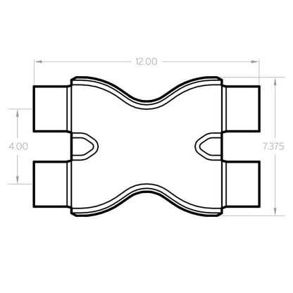 MagnaFlow Smooth Trans X 2.5/2.5 X 12 SS