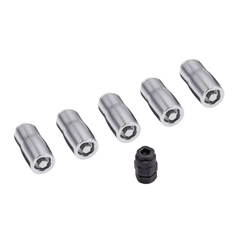 Rugged Ridge Wheel Lock Nut Set 5 Nuts w/Key Chrome M14-1.5 Rugged Ridge Lug Nuts