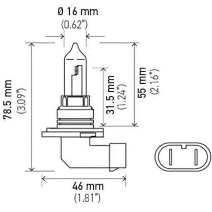 Hella Bulb 9005 12V 65W P20D T4 +50 Hella Bulbs