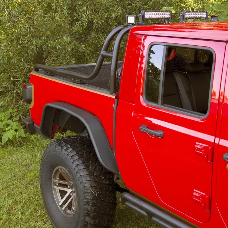 Rugged Ridge 21+ Jeep Gladiator (JT) Steel Tube Rear Fender Flare Kit - Black Rugged Ridge Fender Flares