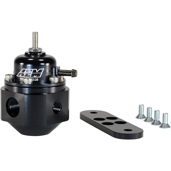 AEM Universal Black Adjustable Fuel Pressure Regulator AEM Fuel Pressure Regulators