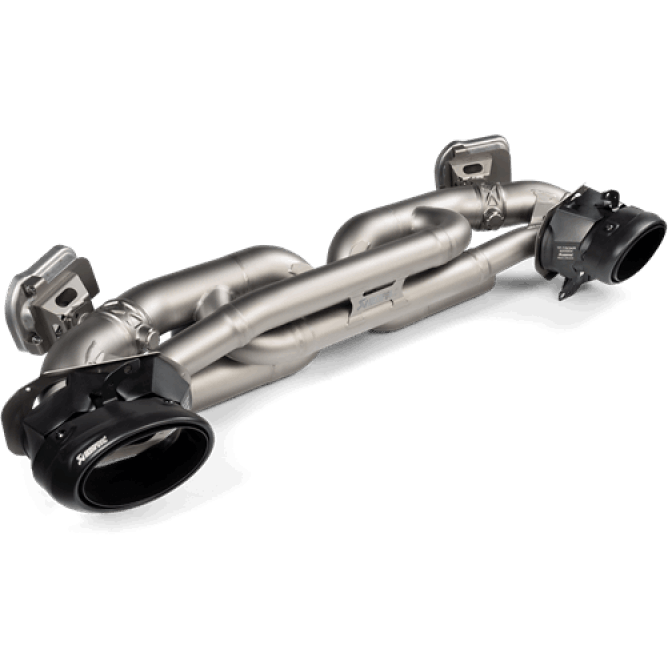 Akrapovic 20-21 Porsche 911 Turbo/Turbo S (992) Tail Pipe Set (Titanium) - Black Akrapovic Tips