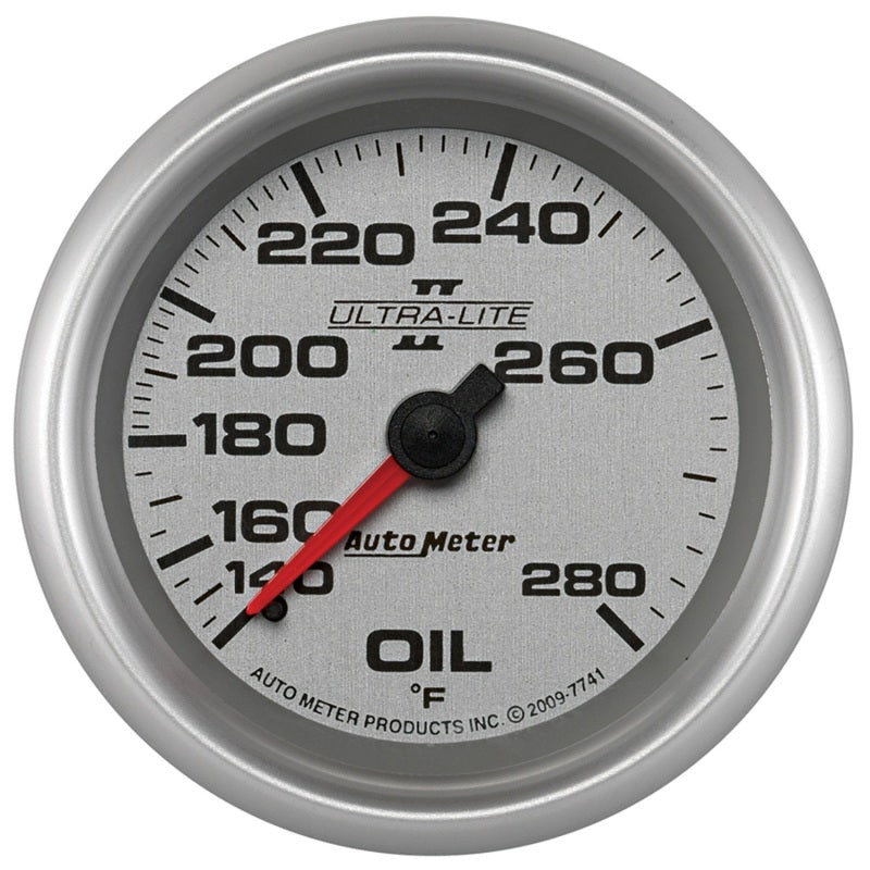 AutoMeter Gauge Oil Temp 2-5/8in. 140-280 Deg. F Mechanical Ultra-Lite II AutoMeter Gauges