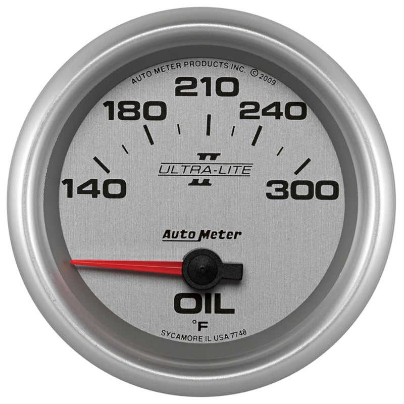 Autometer Ultra-Lite II 2 5/8in 140-300 Degree F Short Sweep Electronic Oil Temperature Gauge AutoMeter Gauges