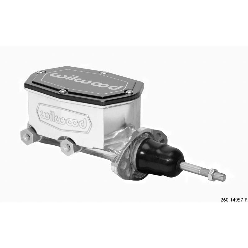 Wilwood Compact Tandem Master Cylinder - 7/8in Bore - w/Pushrod (Ball Burnished) Wilwood Brake Master Cylinder