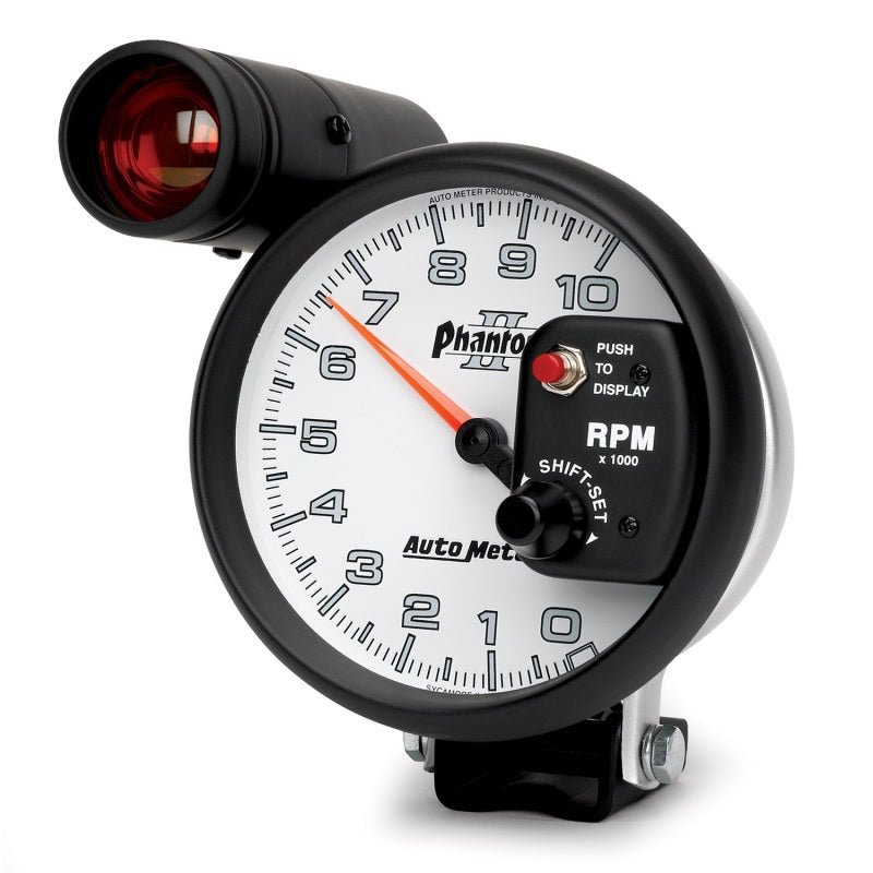 Autometer 5 inch Pedestal Mount 10000 RPM Shift-Lite Tachometer AutoMeter Gauges