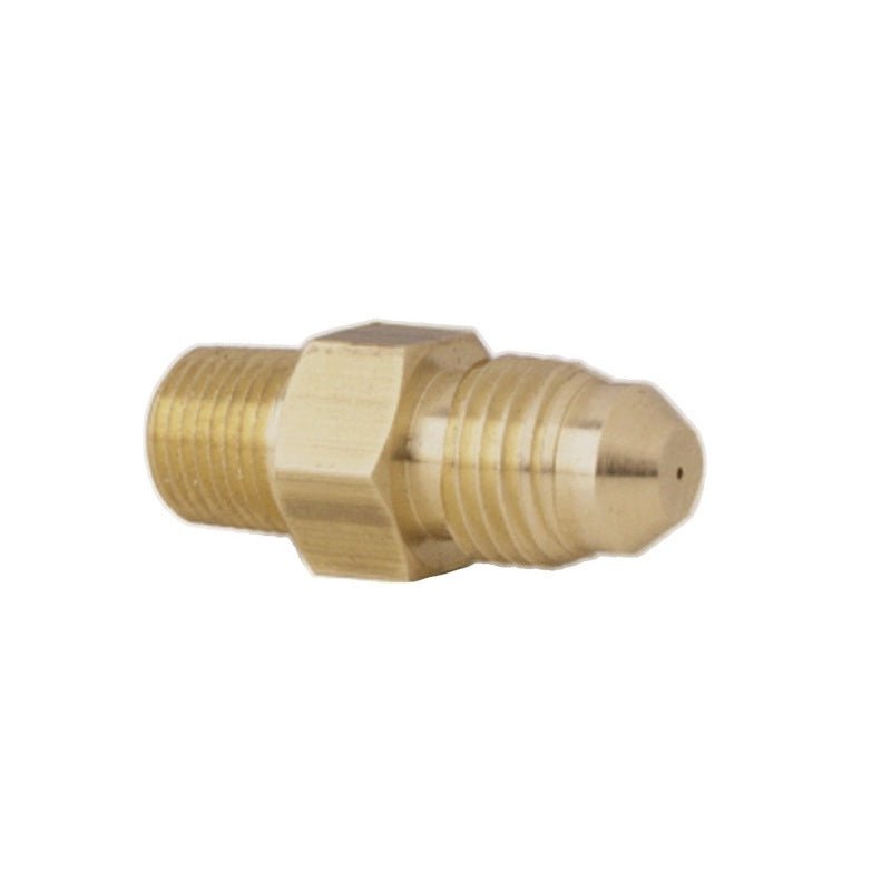 Autometer Fitting Restrictor Adapter -4AN Male to 1/8in NPT Male Steel for Fuel & Nitrous AutoMeter Gauges