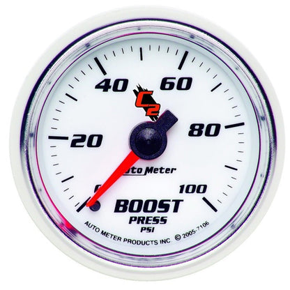 Autometer C2 52mm 0-100 PSI Mechanical Boost Gauge AutoMeter Gauges