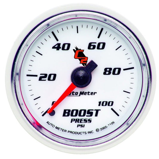 Autometer C2 52mm 0-100 PSI Mechanical Boost Gauge AutoMeter Gauges