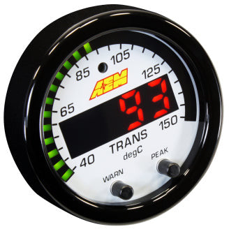 AEM X-Series Temperature 100-300F Gauge Kit (ONLY Black Bezel and Water Temp. Faceplate) AEM Gauges