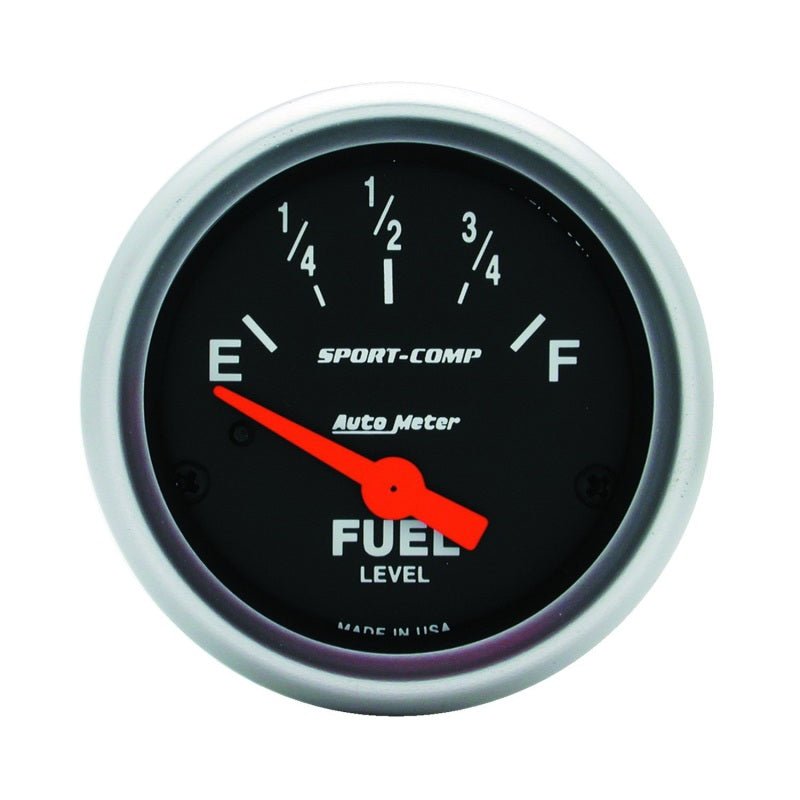 Autometer Sport Comp 52mm Short Sweep Electronic Fuel Level Gauge AutoMeter Gauges