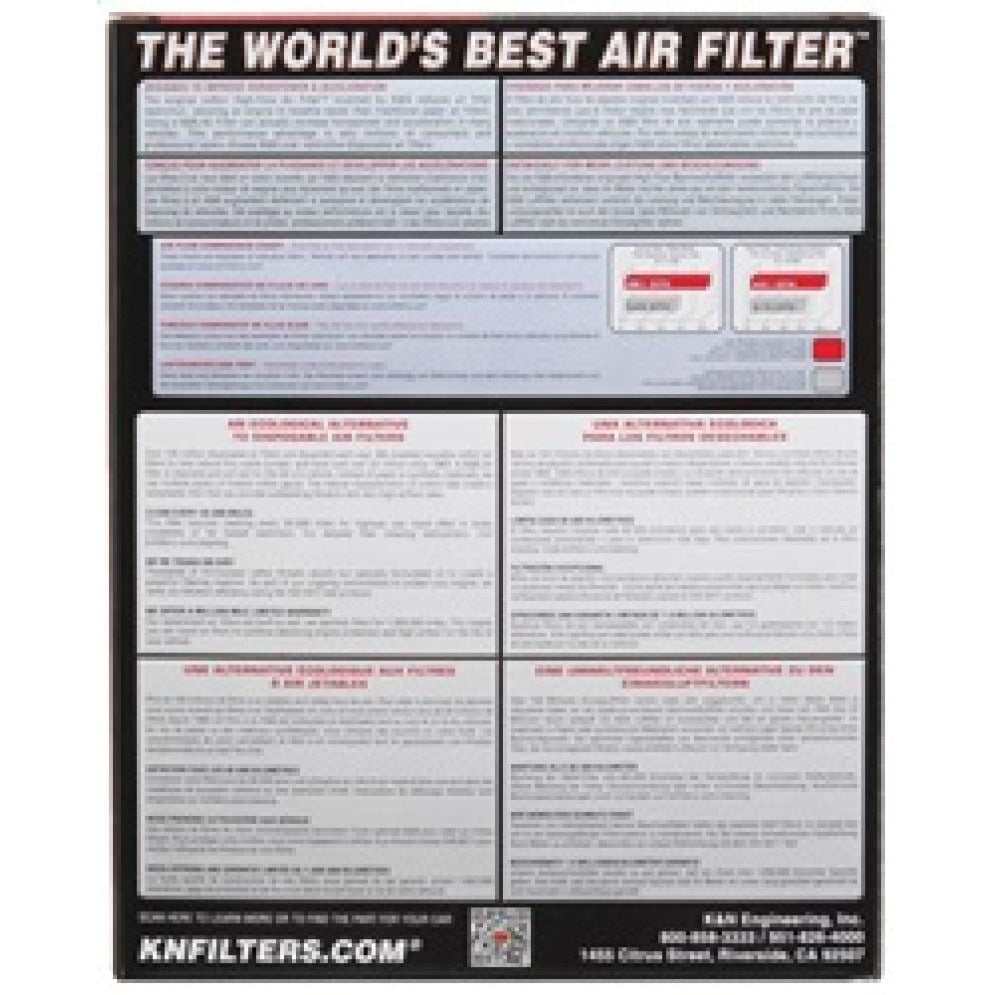 K&N Replacement Air Filter FORD FIESTA ST150, 2.0L, 16V K&N Engineering Air Filters - Drop In