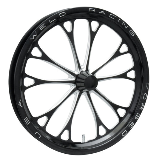 Weld V-Series 1-Piece 17x2.25 / Anglia Spindle MT / 1.13in. BS Black Wheel - Non-Beadlock Weld Wheels - Forged