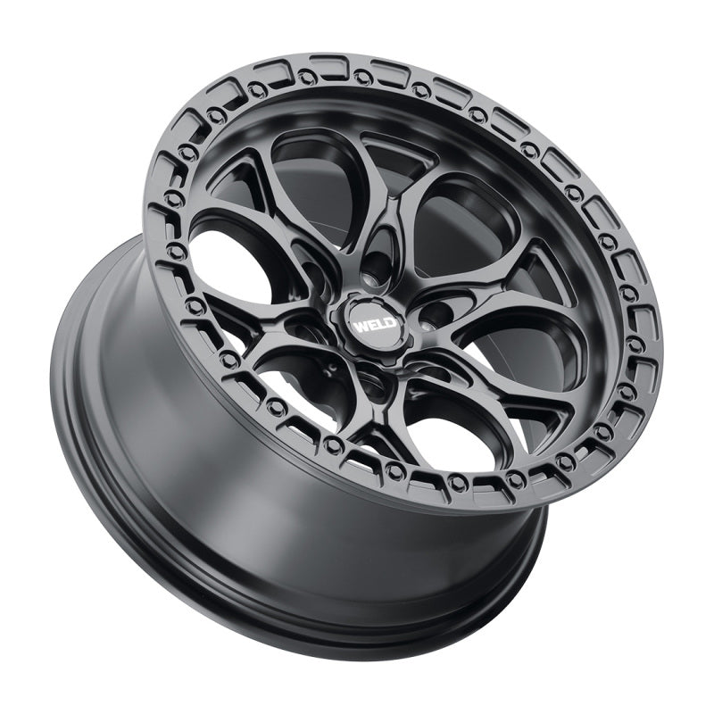 Weld Off-Road Ledge Six W108 20x9 / 6x139.7 BP / 5 In BS Satin Black Wheel Weld Wheels - Forged