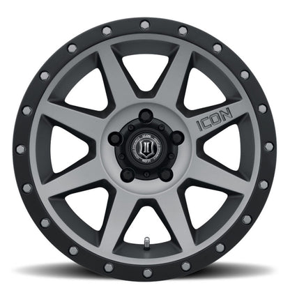 ICON Rebound 17x8.5 5x5.5 0mm Offset 4.75in BS 77.9mm Bore Titanium Wheel